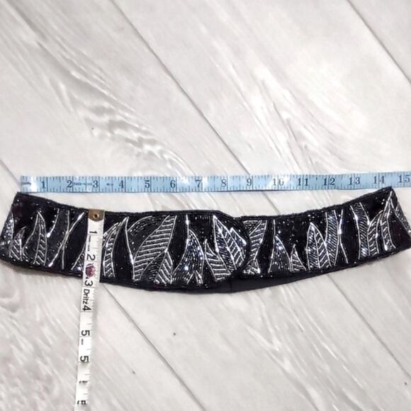 Vintage Beaded Evening Belt by JEROMES Roaring 20's Speak Easy Costume Size M/L - Picture 8 of 9